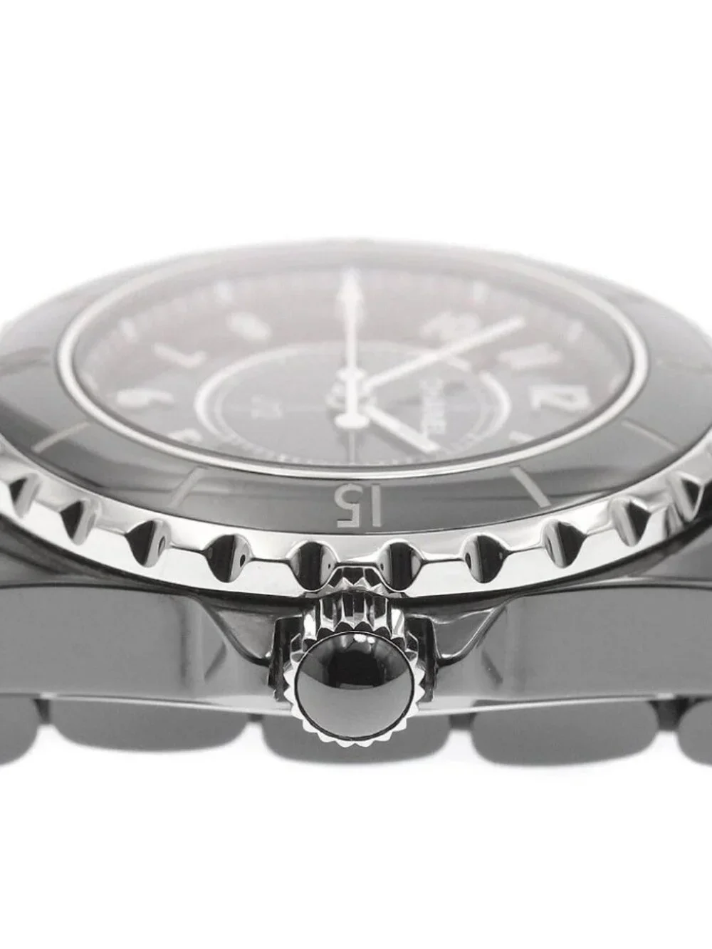 CHANEL J12 H0682 Black Ceramic 33MM Date black Dial Quartz Ladies Watch_930465